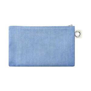 Estuche para Lápices de Algodón Twill, Bolsa de Papelería con Cierre de Colores, Bolsas de Regalo DIY con Parche Termoadhesivo - Product Image 1