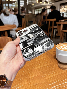 Coque de téléphone transparente antichoc en TPU avec protection d'objectif anti-traces de doigts, motif collage d'yeux d'anime et <span class=keywords><strong>manga</strong></span>, peinte aux UV, pour - Product Image 6