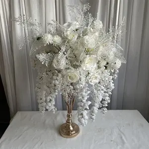 IFG Hochzeit Blumenzubehör Wisteria Seide weiß hängender dekorativer Blumenball