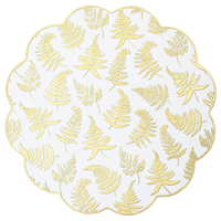 Napperon Haut de Gamme à Motif Feuilles de Pin et Cyprès, Isolation Thermique, Anti-Huile, Imperméable, Anti-Salissures, Vente en Gros Transfrontalière
