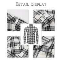 Chemise en Flanelle Homme OEM/ODM Impression Personnalisée Broderie Grande Taille 100% Coton Manches Longues pour Hommes