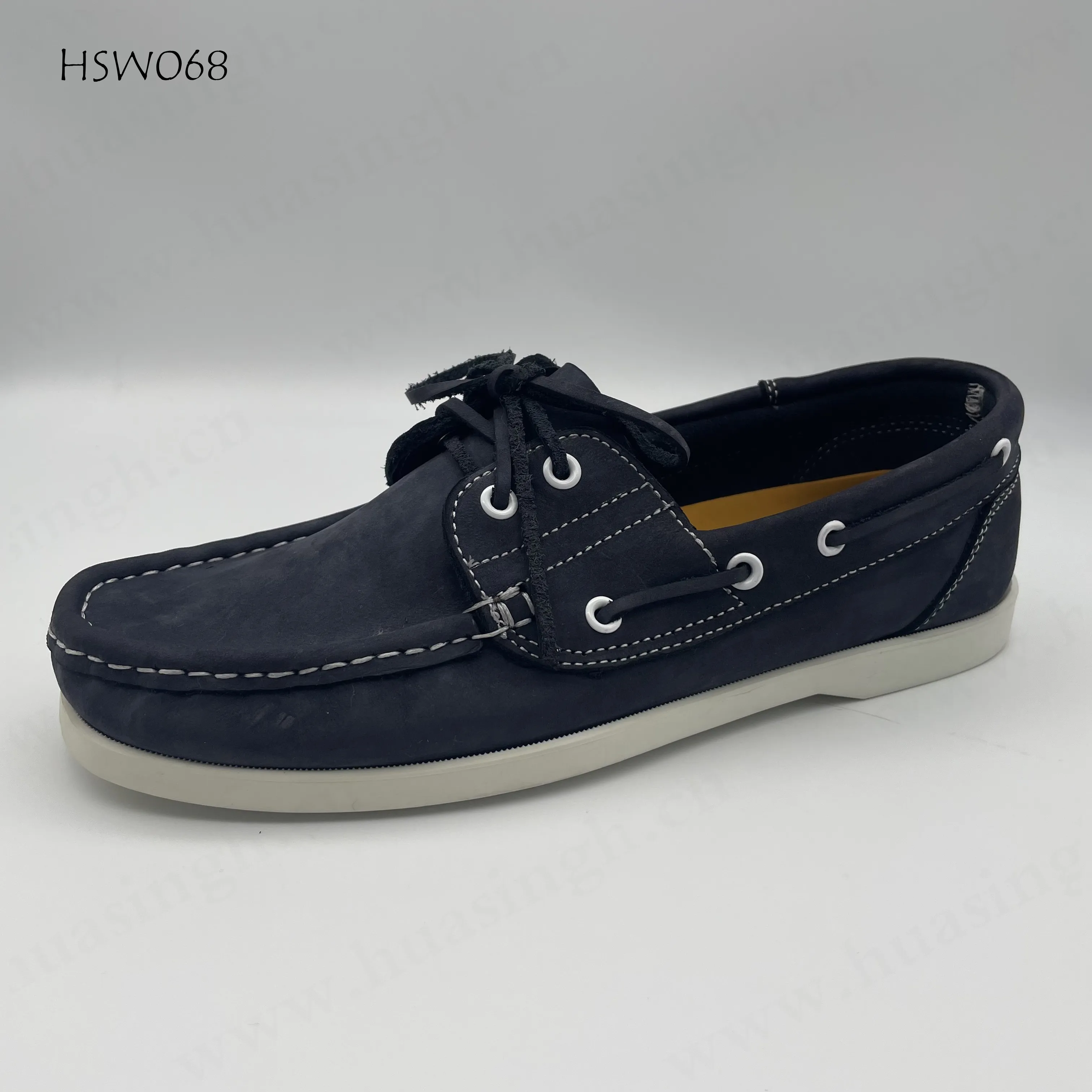 Lxg, marineblauwe Kleur Best Verkopende Twee Ogen Stijl Penny Schoenen Mode Handgemaakte Stiksels Peas Schoenen Voor Koop HSW068