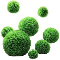 Boule d'herbe de plante artificielle résistante aux UV de 50cm de OH Arts de vente chaude pour la boule d'herbe de décoration suspendue par plafond d'intérieur et d'extérieur