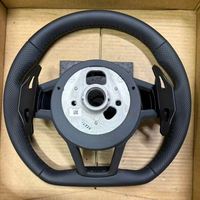 Volant de voiture en cuir à fond plat pour Audi R8 B9 A3 A4 A5 A6 C6 C7 S3 S4 S5 S6 S7 RS3 RS4 RS5 RS6 RS7 Q3 Q5 Q7 RS6 R8 TTRS