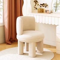 Tabouret de maquillage individuel moderne couleur crème, chaise de coiffeuse de luxe pour chambre à coucher, chaise de loisirs pour influenceurs, pour usage domestique et salon