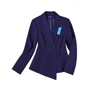 Professional Women's Suit Set Gray Polyester Long Sleeve Workwear For Office Hotel Beauty Salon Jewelry Store Spring 2026 - Product Image 5