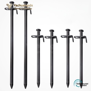 Estacas para Tienda de Campaña YCX YCX-0922 de Acero Aleado Negro Grueso de Grado Industrial de 20cm/30cm para Camping y Montañismo, Paquete de 12 - Product Image 4