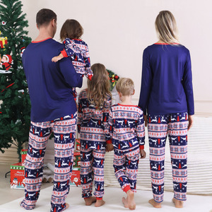 Nouveau pyjama tricoté thermique imprimé père <span class=keywords><strong>noël</strong></span> rouge et noir blanc à carreaux correspondant <span class=keywords><strong>noël</strong></span> parent-enfant famille maison porter - Product Image 4