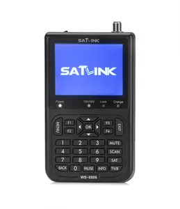 Détecteur de Signal numérique Satlink WS 6906 3.5 pouces écran LCD DVB-S récepteur FTA pour QPSK Satlink Satellite Signal Finder WS-6906