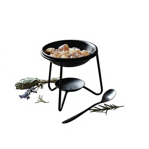 Simple Design Tabletop Decorative Black Coated Incense <b>Burner</b> Home <b>Fragrance</b> Incense <b>Oil</b> <b>Burner</b> Aromatherapy <b>Burner</b> Best Selling - Product Image 1