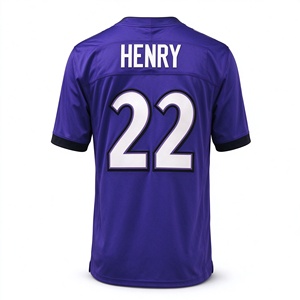 Cuciture di Alta Qualità Personalizzabili # 8 JACKSON # 22 HENRY # 14 HAMILTON # Maglia da Football Americano 52 R.LEWIS (Colletto F.U.S.E) - Product Image 3