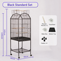 Cages à oiseaux décoratives en fer de taille moyenne en fil métallique pour perroquets, pinsons, canaris