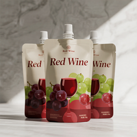 Sacs à bec de sécurité de qualité alimentaire avec impression personnalisée Pochettes à bec verseur Sacs à café liquide pour jus de fruits Sac à vin d'emballage liquide