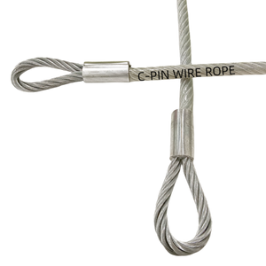 Оптовая продажа, оцинкованный стальной трос, прессованные алюминиевые детали с двумя петлями, безопасный трос из нержавеющей стали - Product Image 3
