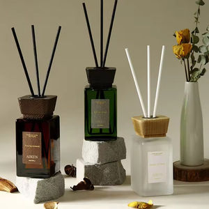 Difusor de Aromas Aikun de Lujo, Rectangular, de Vidrio, 150 ml, con Varillas de Fibra, Aroma Fresco y Duradero para el Hogar, Aromaterapia, Repelente de Mosquitos DIY - Product Image 1