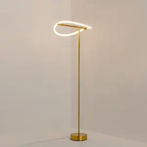 الموضة الحديثة مصباح أرضي LED الذهب اللون led الزاوية مصباح أرضي لينة LED قطاع led الطابق أضواء للفندق