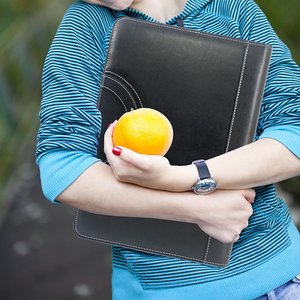 แฟ้มหนังสำหรับผู้บริหารมืออาชีพ ขนาด A4 แบบมีซิป พร้อมหูหิ้ว ถอดเปลี่ยนได้ 3 ห่วง สำหรับเอกสาร แท็บเล็ต สมุดบันทึก ธุรกิจ - Product Image 5