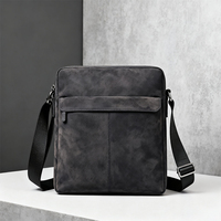 Sac messager personnalisé pour homme, en tissu suédé, imperméable, léger, durable, de luxe, vintage, avec logo personnalisé