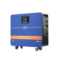 Système d'Énergie Solaire Monocristallin MPPT Tout-en-Un Hors Réseau 1kW 2000W avec Onduleur à Onde Sinusoïdale Pure pour Usage Domestique