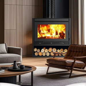 เตาผิงไม้แบบใช้ไฟจริงสำหรับให้ความร้อนในบ้าน ห้องนั่งเล่น ปราศจากควัน เหมาะสำหรับบ้านพักชนบท สไตล์ยุโรป - Product Image 4