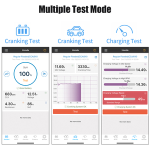 Testeur de batterie de voiture sans fil OEM/ODM Moniteur de santé de batterie au plomb APP La gestion des données peut être connectée à des tiers