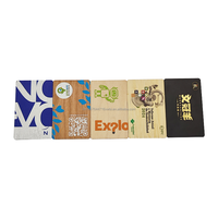 Impression UV bois NFC carte à puce 13.56mhz carte de visite carte-cadeau puce personnalisée NFC en bois programmable HF RFID étiquette passive