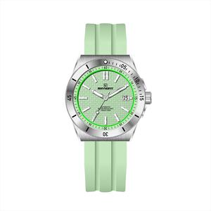 Montre mécanique automatique pour homme RHYNOFIT, boîtier et bracelet en acier inoxydable 316L, finition brossée, étanche 10 ATM - Product Image 6