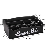Accessoires de bar à café en bois modernes, comptoir, étagère à café avec poignée, boîte de rangement, organisateur multifonction, capacité de charge de 10 kg