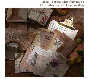Hojas de papel Retro Para álbum de recortes, papel decorativo clásico para álbum de recortes, Kit estético, 100 hojas - Product Image 5
