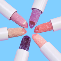 Rouge à lèvres cosmétique à marque privée, naturel, végétalien, mat, waterproof, multicolore, scintillant, longue tenue, non-collant, pour filles