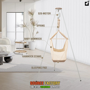 हॉट सेलिंग जैविक कपास बेबी हैममॉक आधुनिक डिजाइन इनडोर क्रैडल स्विंग वसंत नवजात शिशुओं के लिए आउटडोर उपयोग के लिए फोल्डेबल - Product Image 2