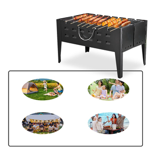 Rectangle churrasqueira a carvao Noir Alimentaire Cuisson Barbecue grill Pliant Charbon de bois barbecue Grills Extérieur - Product Image 2