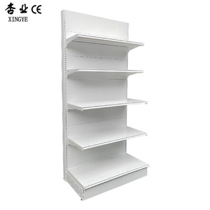 Étagère de gondole en métal de taille et de couleur personnalisées en usine, étagère de supermarché, étagère d'épicerie, étagère de marché, étagère de vente au détail, étagères - Product Image 1