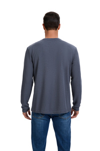 New Style Custom <strong>Men's</strong> Cotton/Polyester Long Sleeve <strong>Crop</strong> <strong>Tops</strong> T-Shirt Casual Jersey Plus Size - Product Image 2