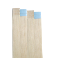 Extensioni per capelli umani vergini con nastro adesivo, leggere e comode da applicare, ideali per viaggi e vacanze.