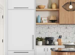 Armoires de cuisine en bois massif de style moderne de luxe avec robinet en contreplaqué traité acrylique, glissière de tiroir, panier de tiroir, design de dosseret - Product Image 3