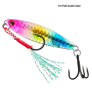 Señuelos de pesca de largo alcance con diseño de <span class=keywords><strong>escamas</strong></span> de pez, señuelos artificiales al por mayor, piezas de cebo de pescado desnudo, señuelos giratorios de placa de hierro - Product Image 5