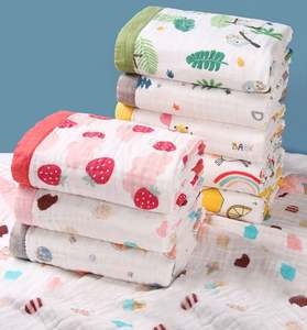 Couverture de bébé de Noël douce et mignonne en coton biologique 100% mousseline - Product Image 3