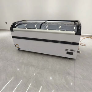 Congélateur coffre compact avec porte vitrée, affichage profond de la viande, utilisation en supermarché - Product Image 1