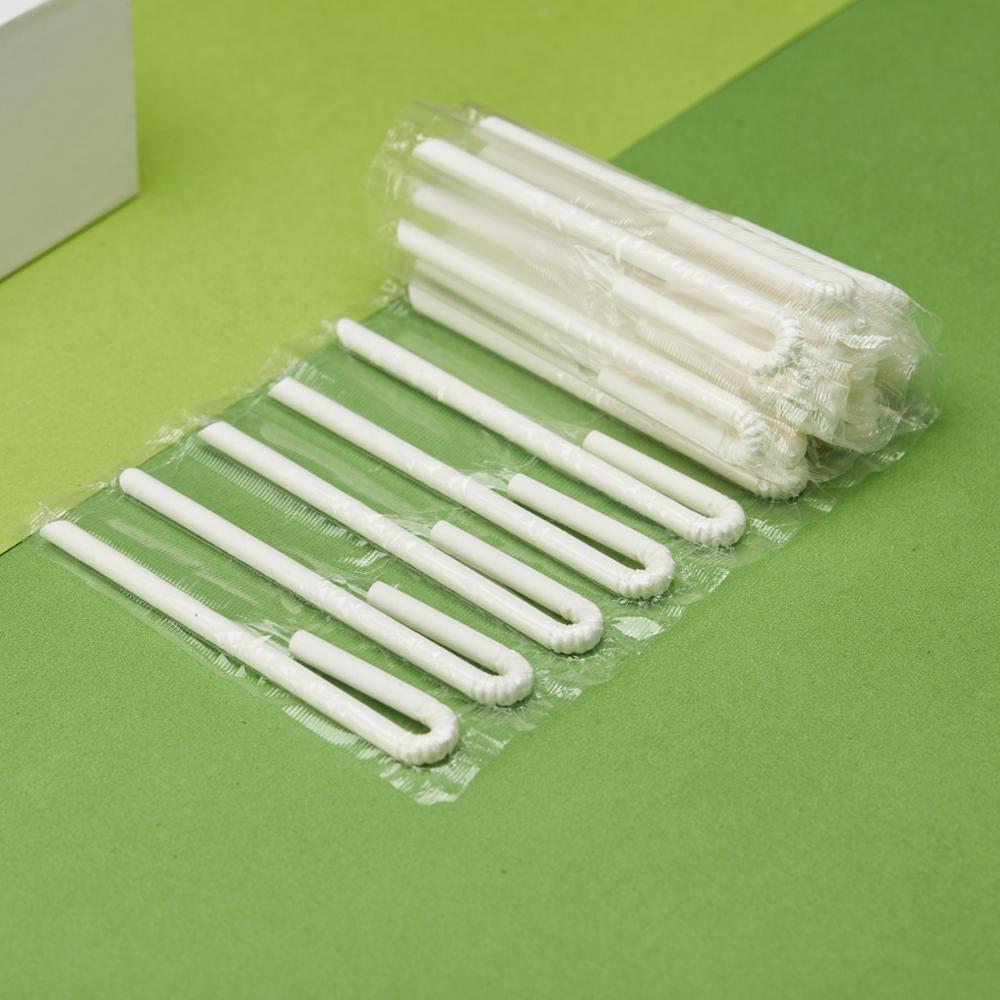 Wholesale Industrial Food Pulp Biodegradable Flexible U Shape Paper Milk Drinking Straws