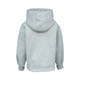 <span class=keywords><strong>Felpa</strong></span> per Bambini, <span class=keywords><strong>Felpa</strong></span> con <span class=keywords><strong>Cappuccio</strong></span> per Bambini, <span class=keywords><strong>Felpa</strong></span> Girocollo per Bambini, Pullover Grigio con Patch a Lettere in Ciniglia per Bambine, Commercio all'Ingrosso - Product Image 3