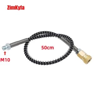 Manguera de Recarga para Estaciones de Llenado de Alta Presión, Conector Rápido de 8mm, Accesorios de Acero Inoxidable, Bomba Manual Negra de 50cm, Zimakyfa - Product Image 1
