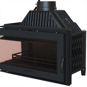 Poêle à bois en fonte, <span class=keywords><strong>insert</strong></span> <span class=keywords><strong>de</strong></span> <span class=keywords><strong>cheminée</strong></span> <span class=keywords><strong>d</strong></span>'angle avec double vitrage, chauffage domestique <span class=keywords><strong>pour</strong></span> hôtels et villas - Product Image 2