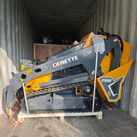 Vertikaler Kompaktlader DRT-V1000 mit Vollhydraulik und Nullwendekreis-Design, EPA- und CE-Zulassung, mit verschiedenen Anbaugeräten