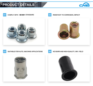 Nội thất ô tô đinh tán chèn nhôm thép không gỉ M3 M6 <span class=keywords><strong>M8</strong></span> M10 đinh tán hạt bollhoff rivnut - Product Image 3