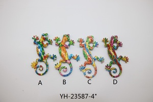 Aimant de réfrigérateur en polyrésine en forme de lézard, souvenir de <span class=keywords><strong>plage</strong></span> et de navigation européenne, avec forme personnalisée - Product Image 3