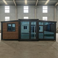 Fabricant de maisons conteneurs extensibles de 30 et 40 pieds, étanches, résistantes au feu, en panneaux sandwich, préfabriquées en acier, 3 chambres