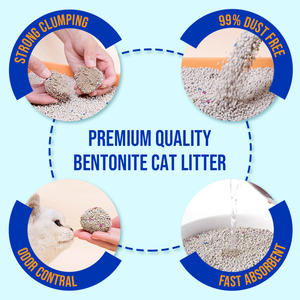 Arena Sanitaria de Bentonita de Color, Aglomeración Fuerte y Desodorización, Sin Polvo, Aglutinación Rápida, Forma de Bola, Suministro de Fábrica - Product Image 1