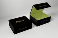 Boîtes rigides de luxe avec fermeture magnétique, emballage personnalisé, boîte cadeau pour foulards, vêtements, parfums, perruques, personnalisez votre design