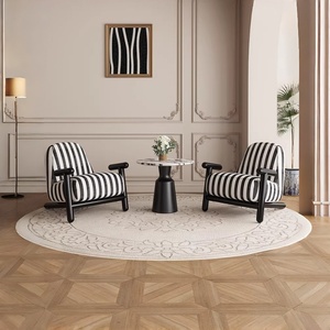 Poltrona Singola di Design Minimalista Italiano, Sedia Relax in Tessuto Pied-de-Poule con <span class=keywords><strong>Spugna</strong></span> ad Alta Resilienza <span class=keywords><strong>per</strong></span> Hotel (Vendita all'Ingrosso) - Product Image 3